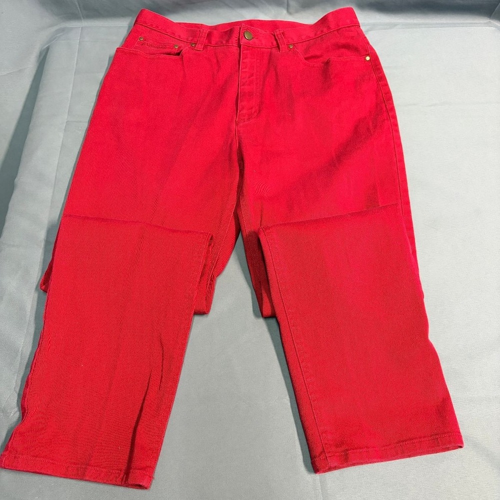 Vintage Lauren Jeans Co Ralph Lauren Red Mid Rise Straight Leg Jeans Women's 12